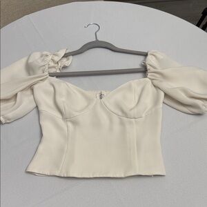 Wilfred Ivory Puff Sleeve Blouse